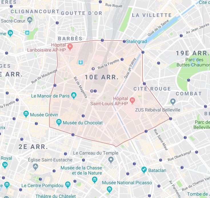 carte paris 10
