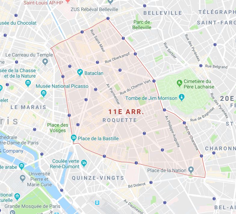 carte paris 11