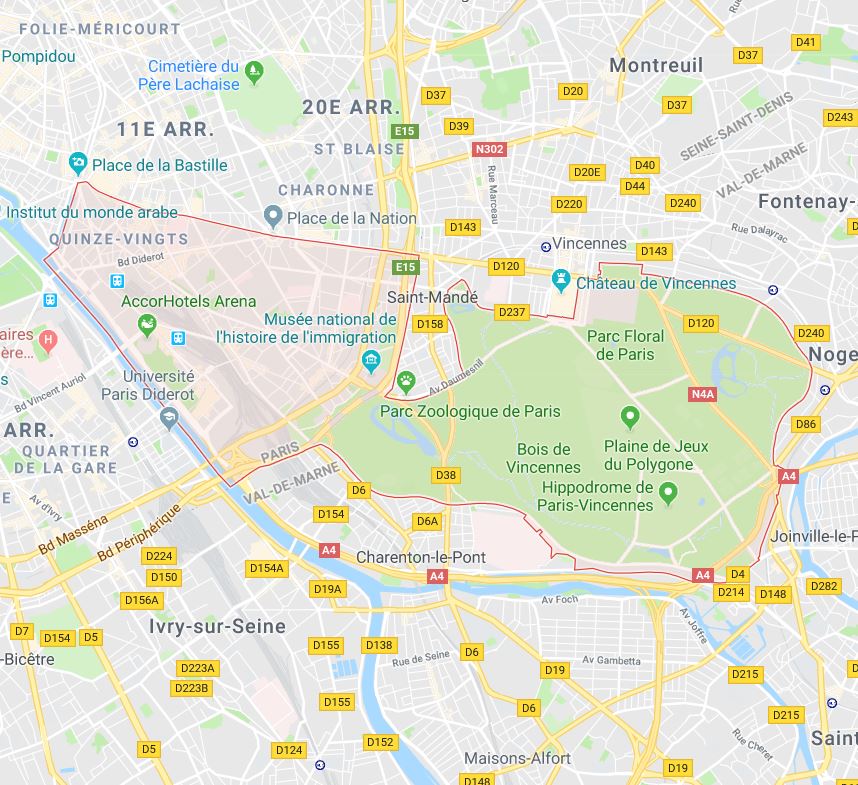 carte paris 12
