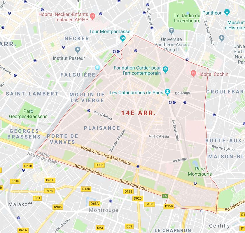 carte paris 14