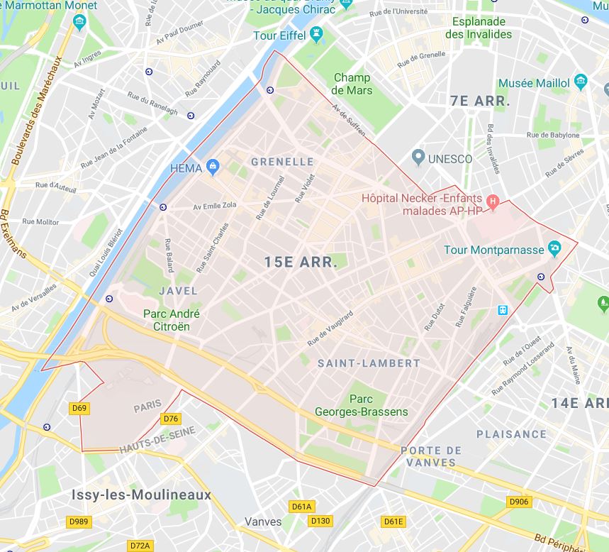 carte paris 15