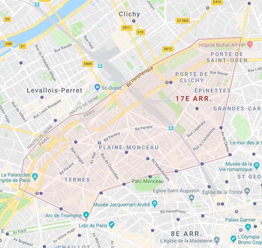 carte paris 17
