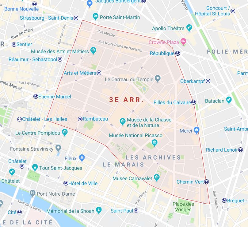 carte paris 3