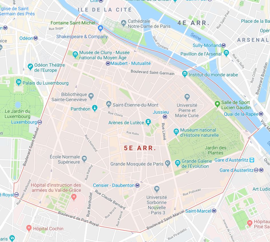 carte paris 5