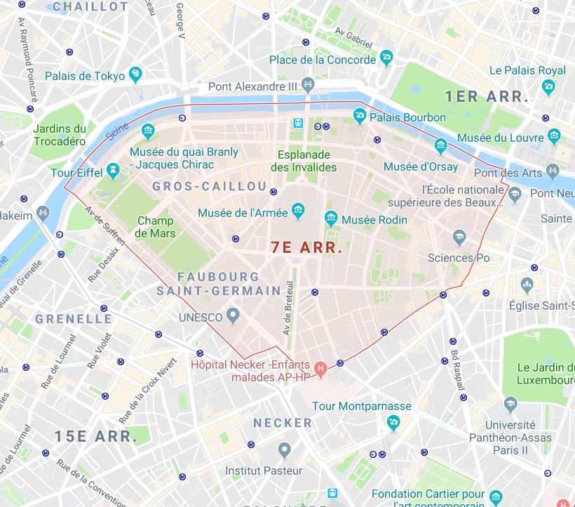 carte paris 7