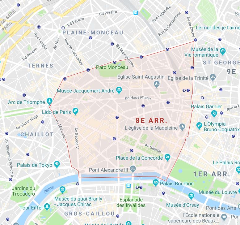 carte paris 8